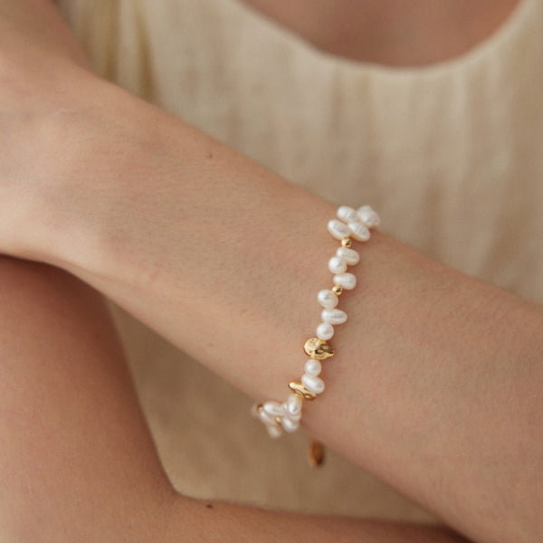 Sunset Shards Irregular Pearl Bracelet