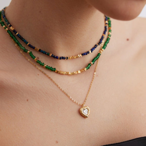 Ember Heart Zircon 18K Gold Vermeil Necklace