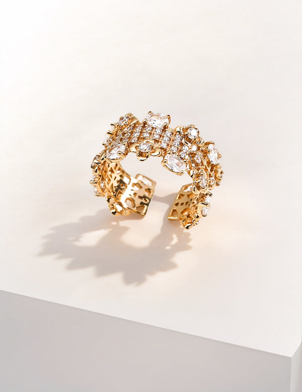 Lace - Filigree Zircon Open Ring