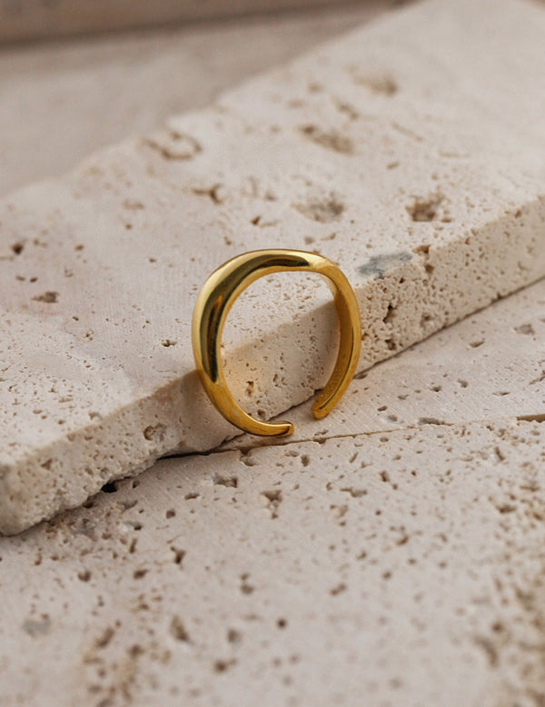 Sterling Silver Gold-Plated Minimalist Ring