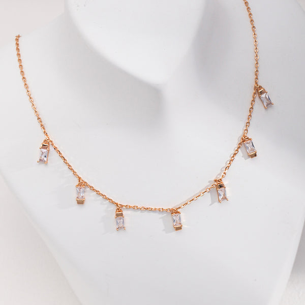 Baguette Dangle Necklace
