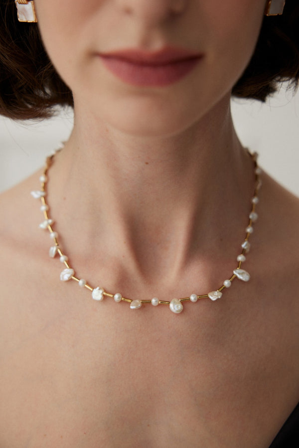 Natural Baroque Pearl Necklace