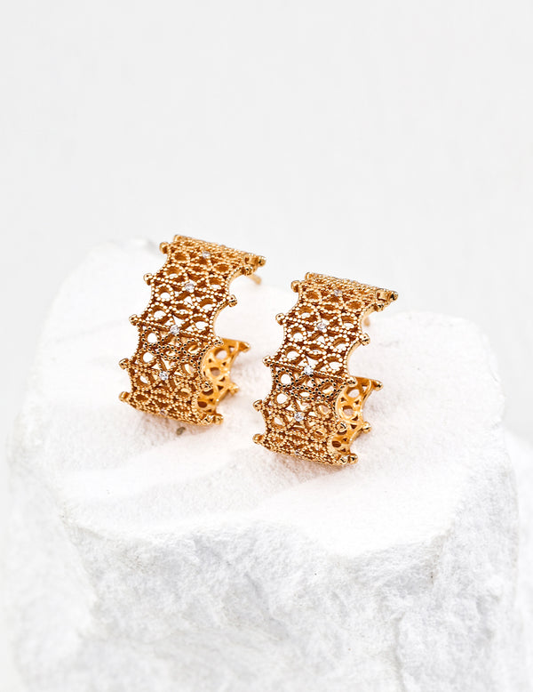 Lace - Filigree Hoop Earrings