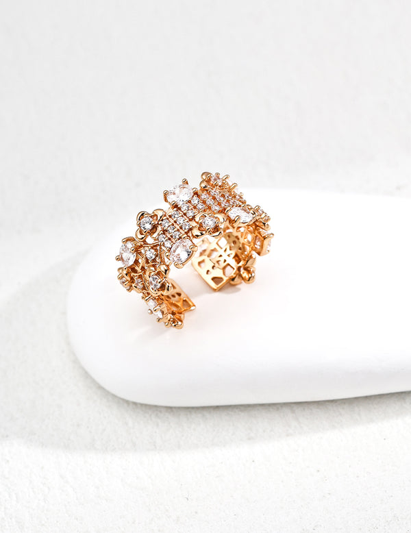 Lace - Filigree Zircon Open Ring